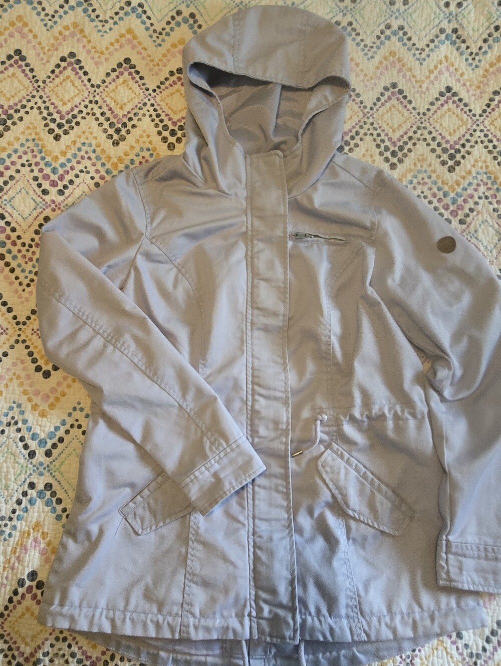 ONLY Lorca canvas parka drawstring waist Lillac
